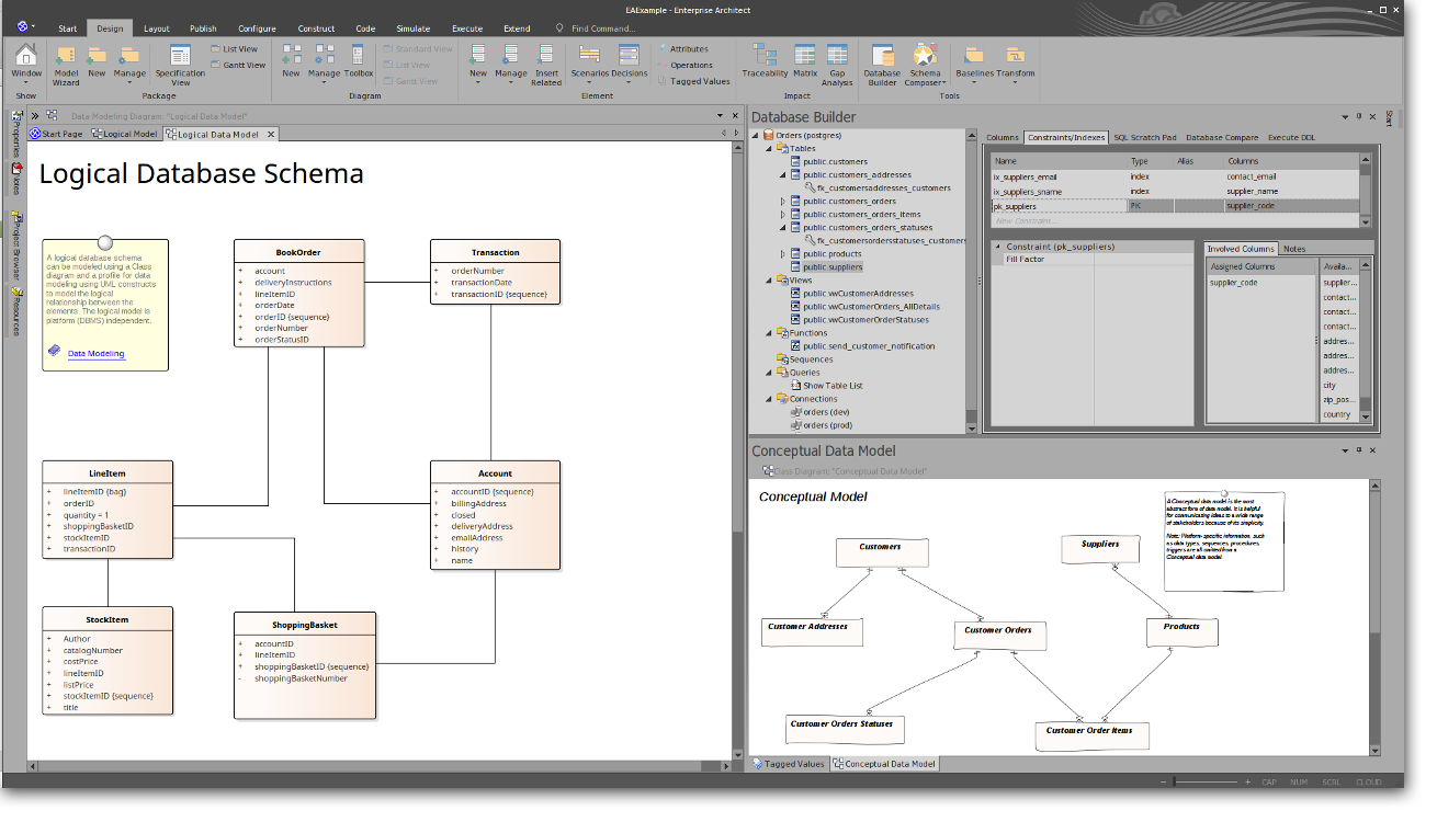 Enterprise Architect: Powerful Database Modeling - Logical Database Schema