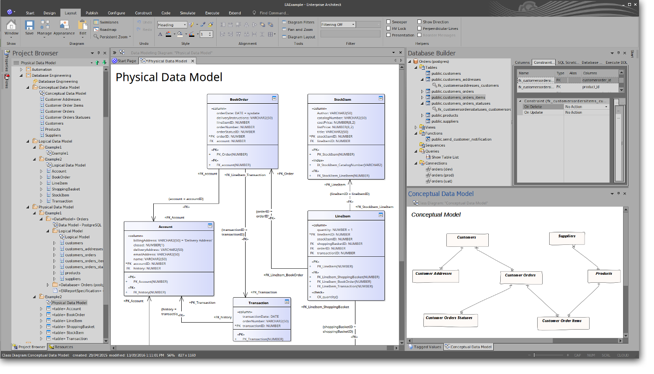 Enterprise Architect: Powerful Database Modeling - Physical Data Model