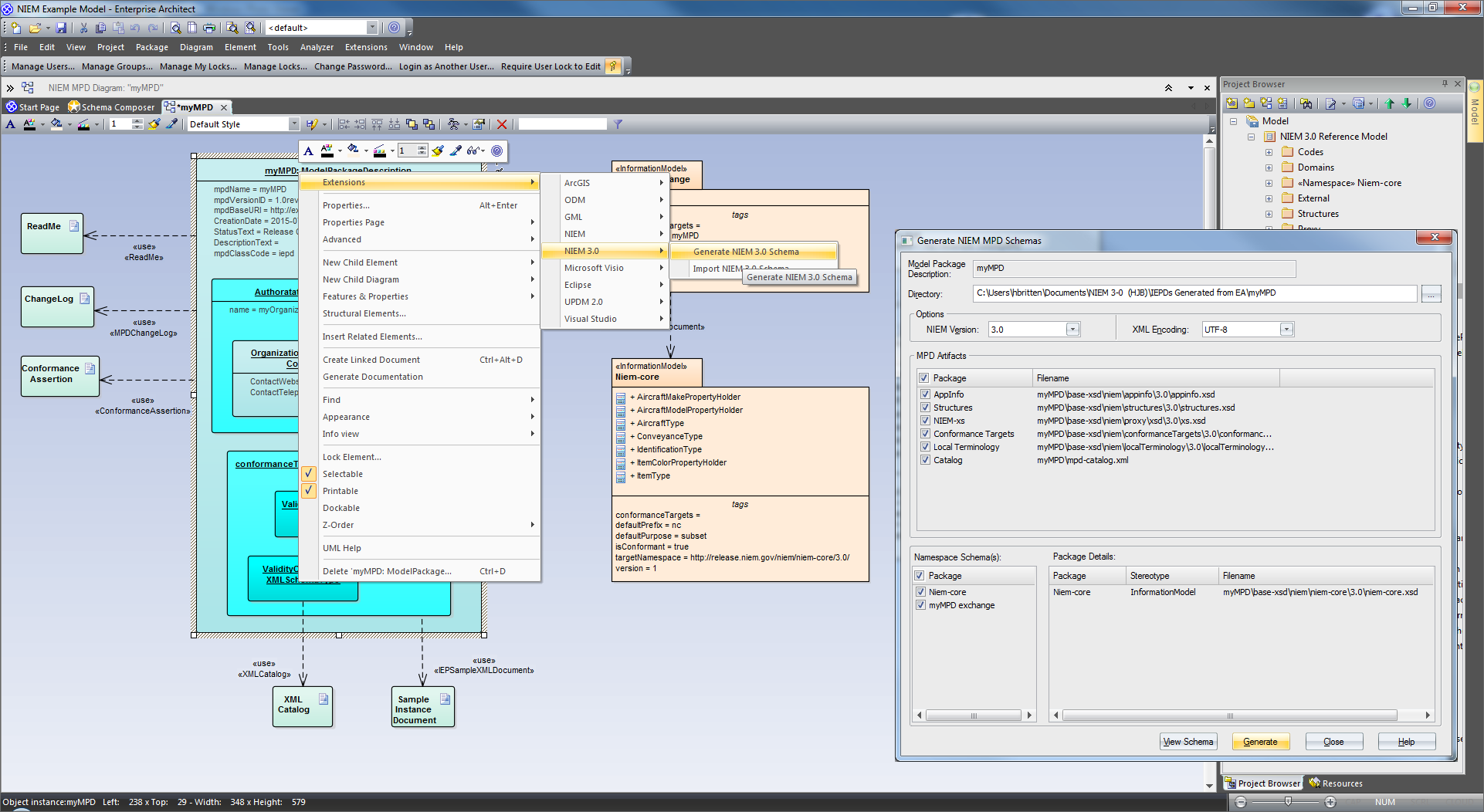 Enterprise Architect Ultimate Edition: National Information Exchange Model (NIEM)